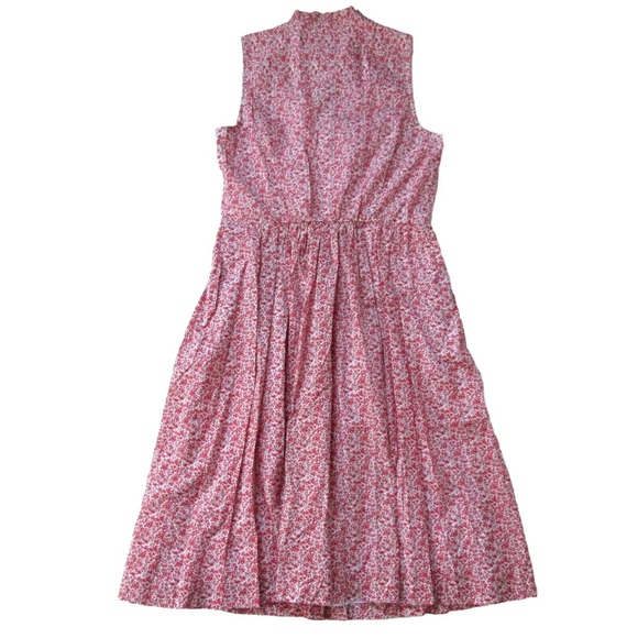Jcrew ruffle sleeveless liberty midi dress. Size 10 - Picture 2 of 6